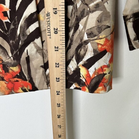 Chicos Tropical Zip Jacket Size Large 2 - Picture 5 of 9